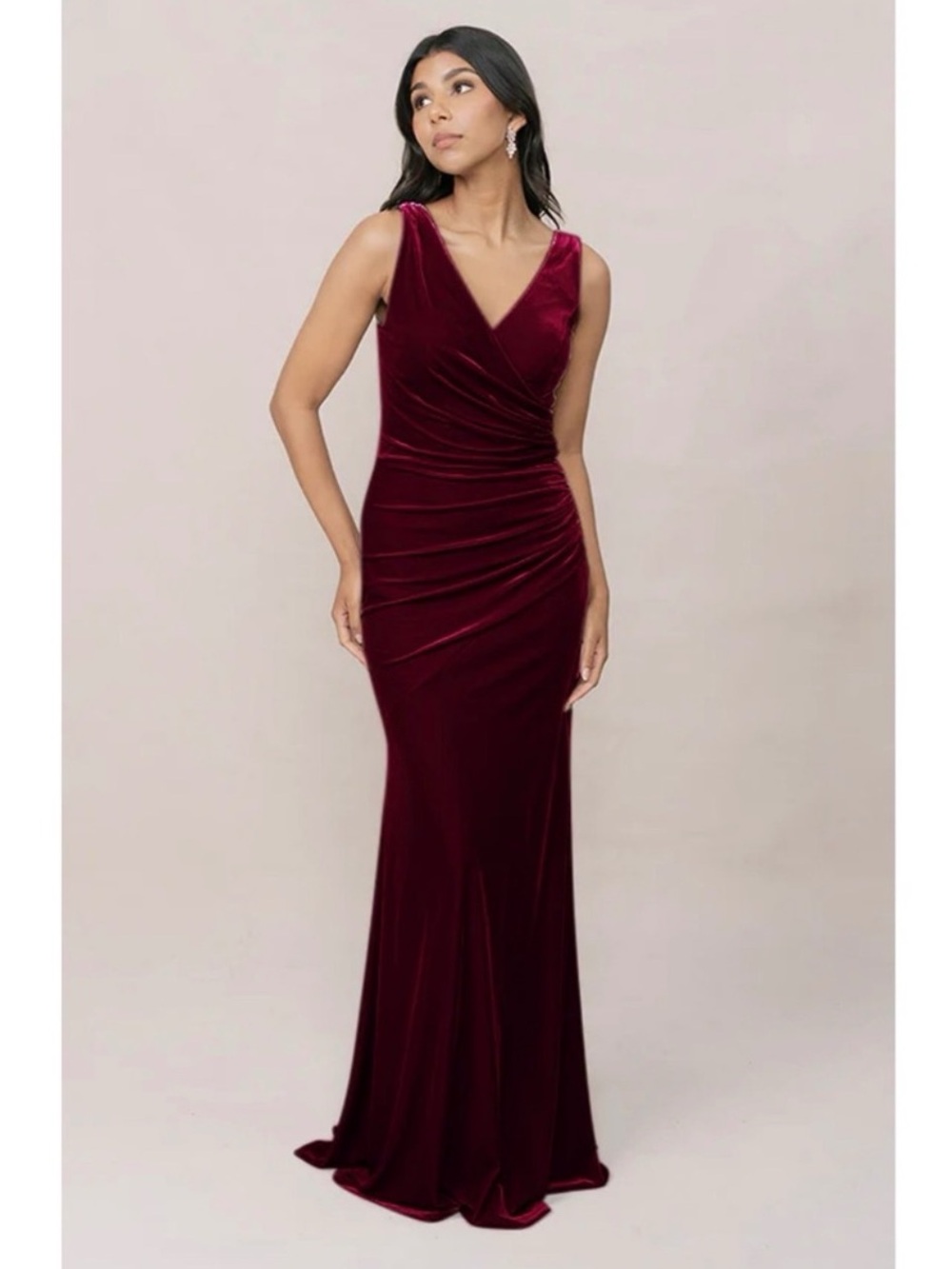 Revelry Dawson Velvet Burgundy Dress Size 14 Formal Party